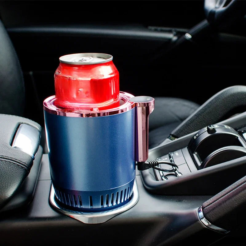 Smart Car 2-In-1 Hot And Cold Cup Drinks Holder Home Fast Refrigeration Cooling/Heating Mini Touch Screen Beverage Mug Drink Can